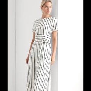 Lauren Ralph Lauren White Black Striped Dress